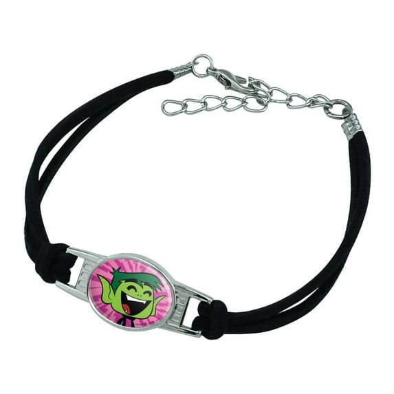 Teen Titans Go! Beast Boy Novelty Suede Leather Metal Bracelet
