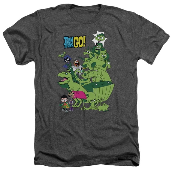 Teen Titans Go - Beast Boy Stack - Heather Short Sleeve Shirt - Medium