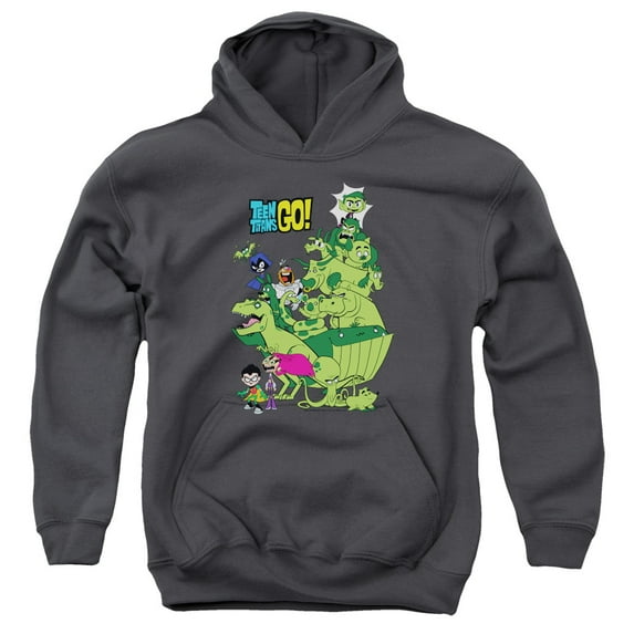 Teen Titans Go - Beast Boy Stack - Youth Hooded Sweatshirt - Medium
