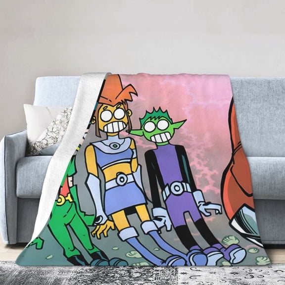 Teen-Titans-Go! Blanket, Soft Flannel Throw Blanket Super Soft Lightweight Cozy Blankets Travel Throw Blanket Bedding And Sofa For All Season For Adults Kids Teens 40"X30"