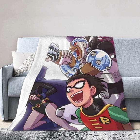 Teen-Titans-Go! Blanket, Soft Flannel Throw Blanket Super Soft Lightweight Cozy Blankets Travel Throw Blanket Bedding And Sofa For All Season For Adults Kids Teens 40"X30"