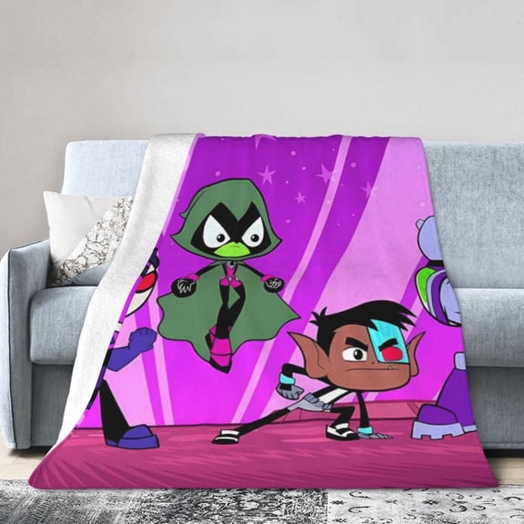 Teen-Titans-Go! Blanket, Soft Flannel Throw Blanket Super Soft Lightweight Cozy Blankets Travel Throw Blanket Bedding And Sofa For All Season For Adults Kids Teens 40"X30"