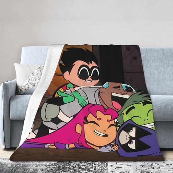 Teen-Titans-Go! Blanket, Soft Flannel Throw Blanket Super Soft Lightweight Cozy Blankets Travel Throw Blanket Bedding And Sofa For All Season For Adults Kids Teens 40"X30"