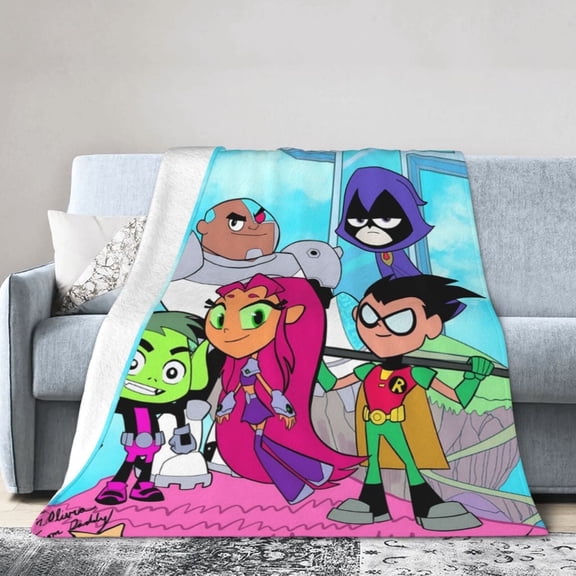 Teen-Titans-Go! Blanket, Soft Flannel Throw Blanket Super Soft Lightweight Cozy Blankets Travel Throw Blanket Bedding And Sofa For All Season For Adults Kids Teens 50"X40"