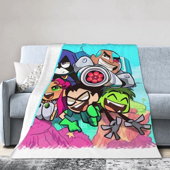 Teen-Titans-Go! Blanket, Soft Flannel Throw Blanket Super Soft Lightweight Cozy Blankets Travel Throw Blanket Bedding And Sofa For All Season For Adults Kids Teens 50"X40"