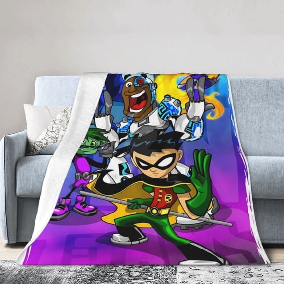 Teen-Titans-Go! Blanket, Soft Flannel Throw Blanket Super Soft Lightweight Cozy Blankets Travel Throw Blanket Bedding And Sofa For All Season For Adults Kids Teens 50"X40"