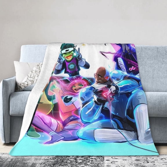 Teen-Titans-Go! Blanket, Soft Flannel Throw Blanket Super Soft Lightweight Cozy Blankets Travel Throw Blanket Bedding And Sofa For All Season For Adults Kids Teens 60"X50"