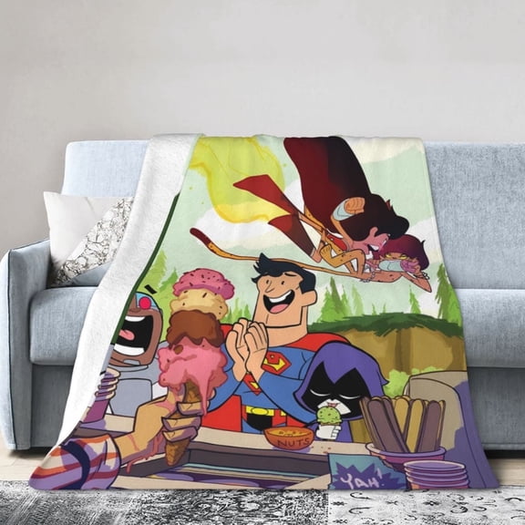 Teen-Titans-Go! Blanket, Soft Flannel Throw Blanket Super Soft Lightweight Cozy Blankets Travel Throw Blanket Bedding And Sofa For All Season For Adults Kids Teens 80"X60"