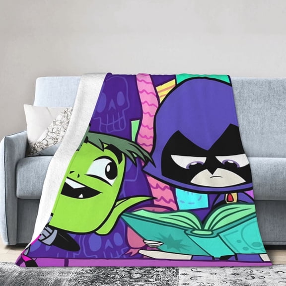 Teen-Titans-Go! Blanket, Soft Flannel Throw Blanket Super Soft Lightweight Cozy Blankets Travel Throw Blanket Bedding And Sofa For All Season For Adults Kids Teens 80"X60"