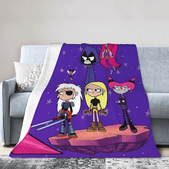 Teen-Titans-Go! Blanket, Soft Flannel Throw Blanket Super Soft Lightweight Cozy Blankets Travel Throw Blanket Bedding And Sofa For All Season For Adults Kids Teens 80"X60"