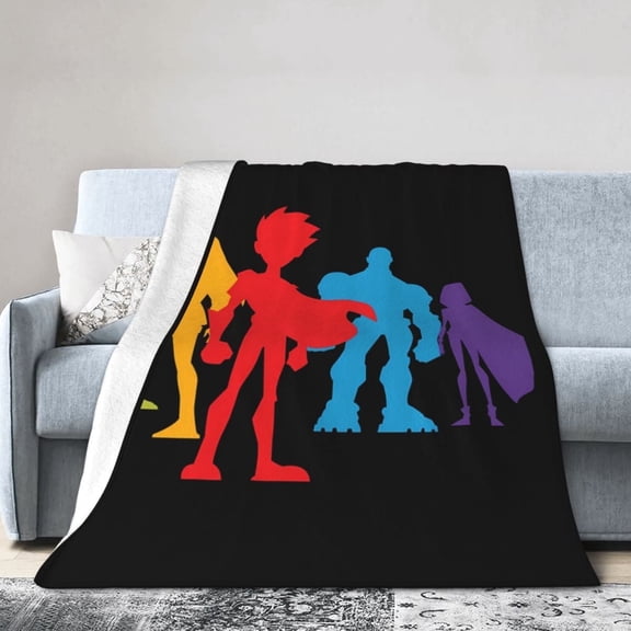 Teen-Titans-Go! Blanket, Soft Flannel Throw Blanket Super Soft Lightweight Cozy Blankets Travel Throw Blanket Bedding And Sofa For All Season For Adults Kids Teens 80"X60"