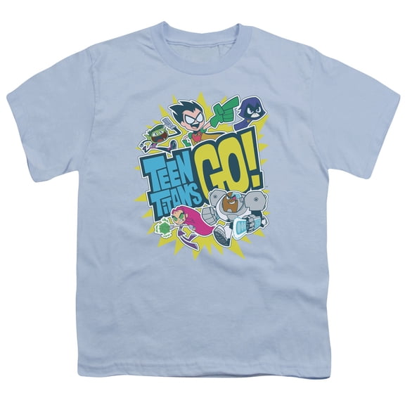 Teen Titans Go Boys' Go T-shirt Youth Large Blue