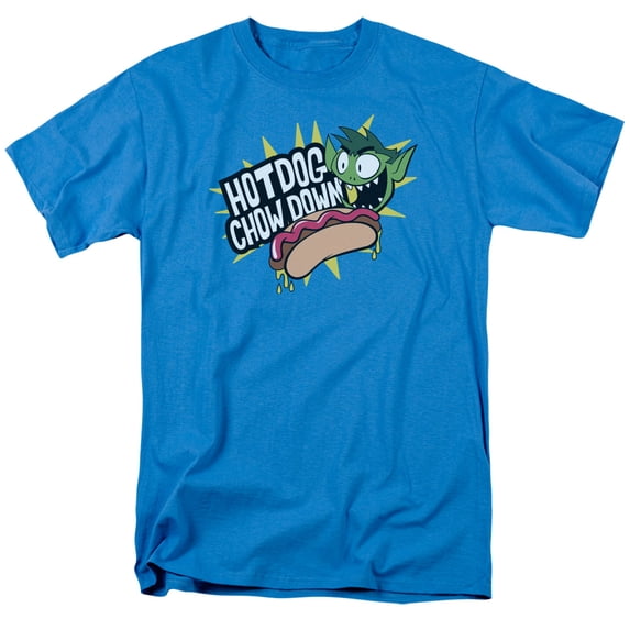 Teen Titans Go Chowdown S/S Adult 18/1 T-Shirt Turquoise