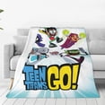 thumbnail image 1 of Teen Titans Go Fleece Blanket Super Soft Warm Throw Blankets, Plush Cozy Fuzzy Blanket, For Couch Sofa Bed Travel Camping 40"X30", 1 of 7