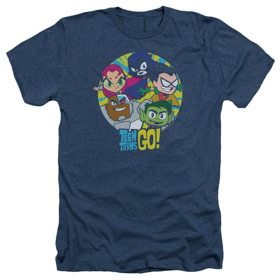 Teen Titans Go - Go Go Group - Heather Short Sleeve Shirt - X-Large