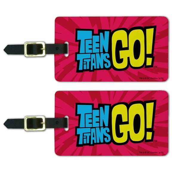 Teen Titans Go! Logo Luggage ID Tags Suitcase Carry-On Cards - Set of 2