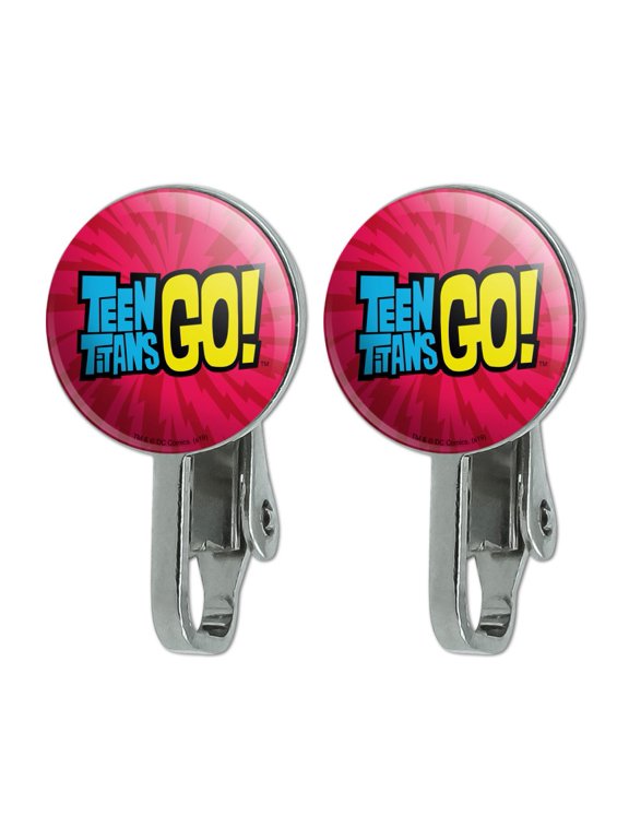 Teen Titans Go! Logo Novelty Clip-On Stud Earrings