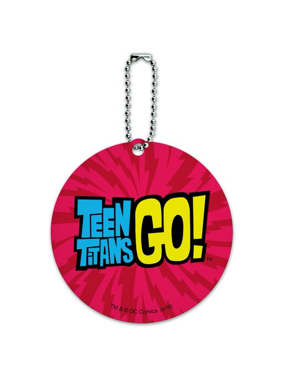 Teen Titans Go! Logo Round Luggage ID Tag Card Suitcase Carry-On