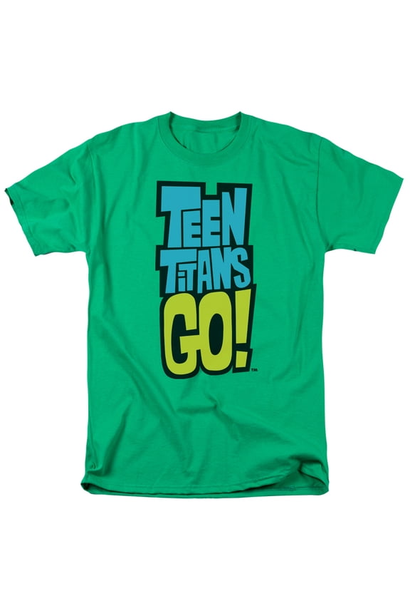 Teen Titans Go Logo S/S Adult 18/1 T-Shirt Kelly Green