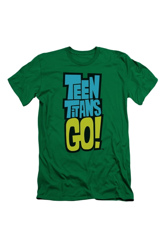 Teen Titans Go Logo S/S Adult 30/1 T-Shirt Kelly Green