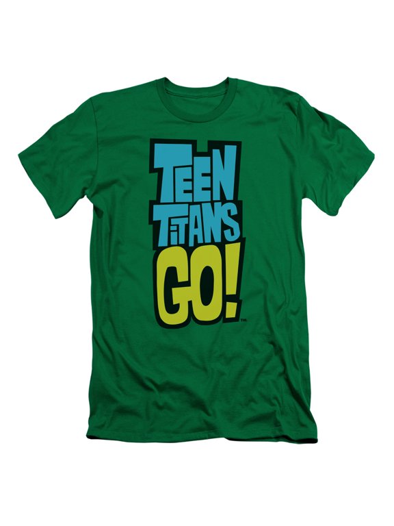 Teen Titans Go Logo S/S Adult 30/1 T-Shirt Kelly Green