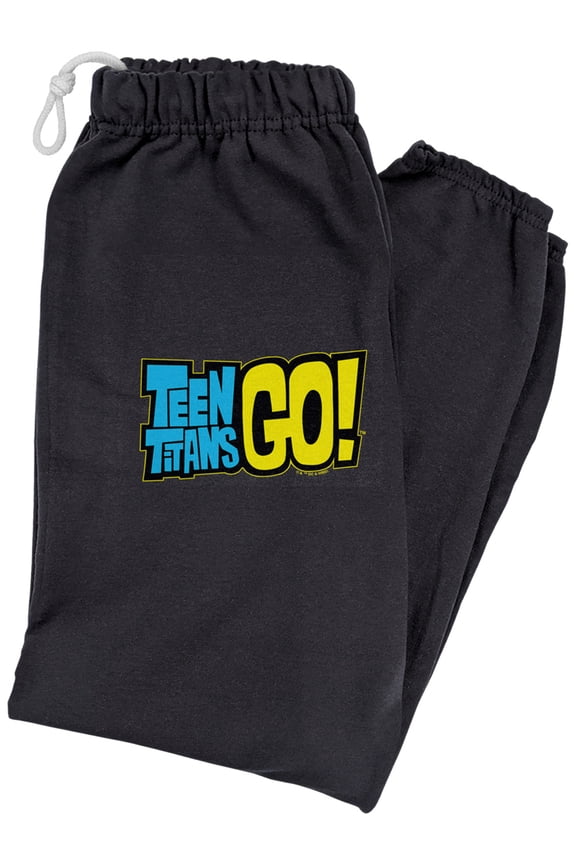Teen Titans Go! Logo Unisex Jogger Sweatpants for Men and Women, Black, X-Large