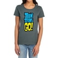 thumbnail image 1 of Teen Titans Go Logo Women's T Shirt, Charcoal, X-Large, 1 of 6
