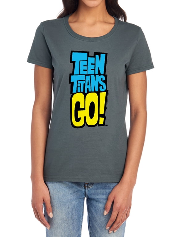 Teen Titans Go Logo Women's T Shirt, Charcoal, X-Large