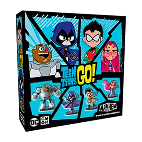 Teen Titans Go! Mayhem Family Board Game for Ages 10 and up, from Asmodee