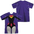 thumbnail image 1 of Teen Titans Go Raven Uniform Unisex Adult Sublimated Costume T Shirt (Front/Back), Small, 1 of 2