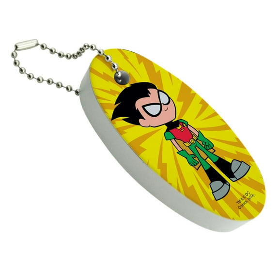 Teen Titans Go! Robin Floating Keychain Oval Foam Fishing Boat Buoy Key Float