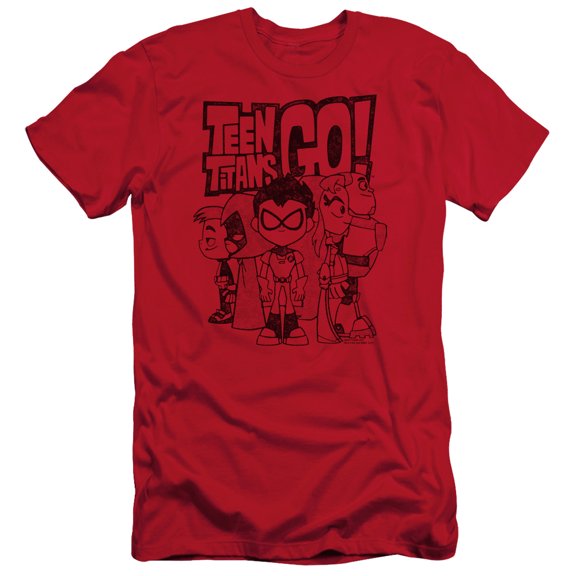 Teen Titans Go - Team Up - Slim Fit Short Sleeve Shirt - Small