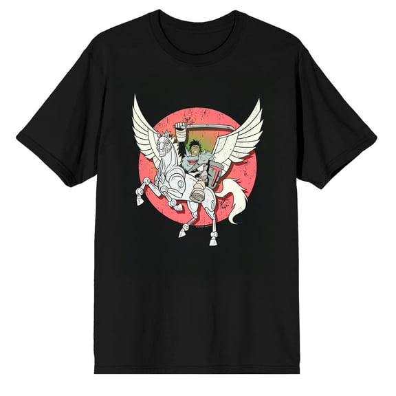 Teen Titans Go The Night Begins To Shine on Black Short Sleeve Adult T-Shirt-Small