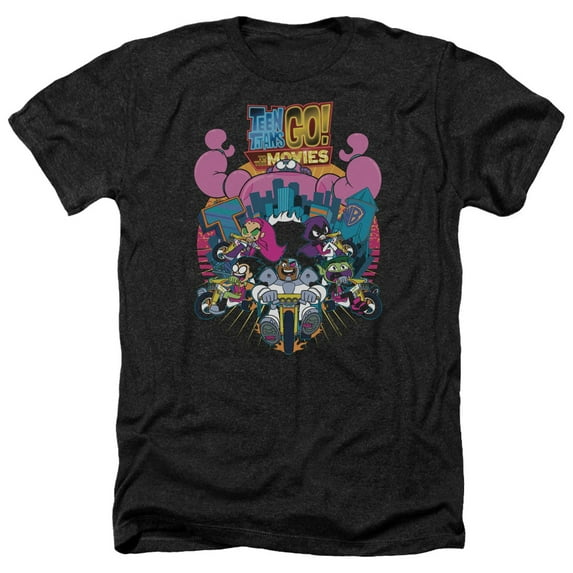 Teen Titans Go To The Movies - Burst Through - Heather Short Sleeve Shirt - X-Large