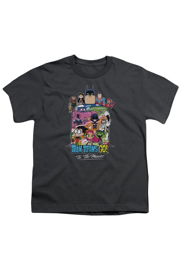Teen Titans Go To The Movies - Hollywood - Youth Short Sleeve Shirt - Medium