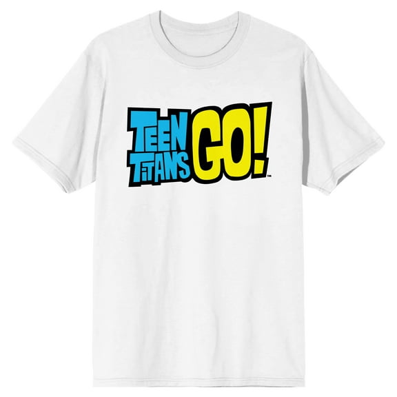 Teen Titans Go To The Movies Logo Men's White T-shirt-3XL