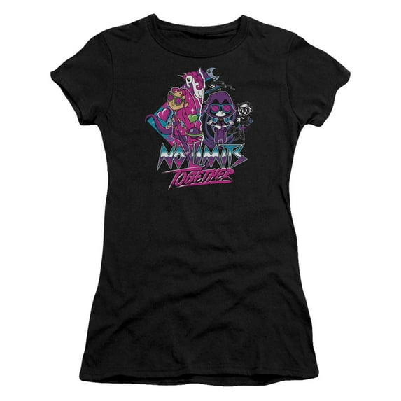 Teen Titans Go To The Movies No Limits S/S Junior Women's T-Shirt Sheer Black