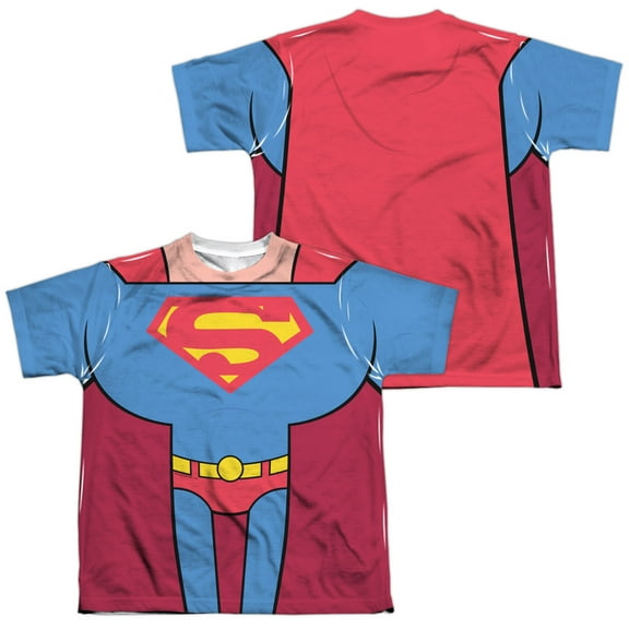 Teen Titans Go To The Movies - Superman Uniform (Front/Back Print) - Youth Short Sleeve Shirt - Large