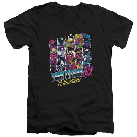 Teen Titans Go To The Movies - To The Movies - Slim Fit V Neck Shirt - Medium