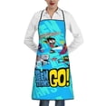 thumbnail image 1 of Teen Titans Go Waterproof Cooking Aprons, Adjustable Bib Soft Chef Apron with 2 Pockets for Men Women, 1 of 8