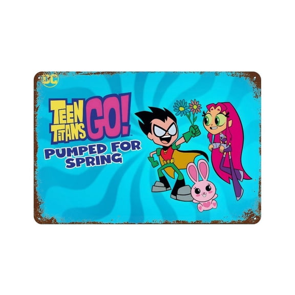 Teen Titans Go-theme Metal SignPersonalized Metal Sign Wall Decor for fans,friends,family and Lovers Gifts 8x12 Inch