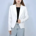 thumbnail image 1 of Teen Toddler Blazer Long Sleeve Lapel Suit Open Front Girls White Blazer with Inner Pocket Girls Dress Coat for Girls 11-12 Years Formal&nbsp;Outfits, 1 of 8