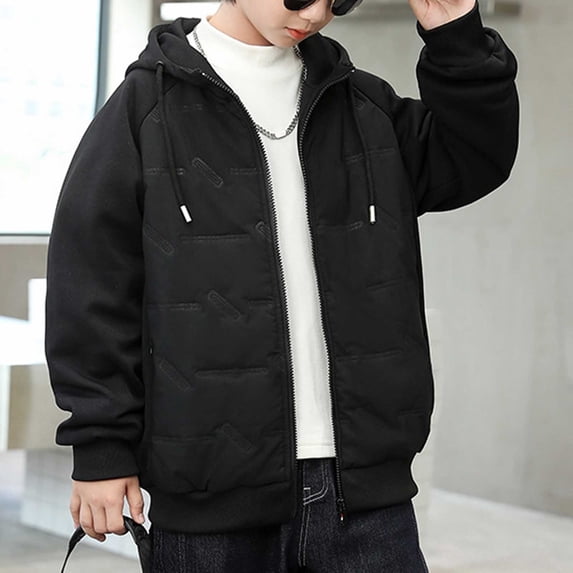 Toddler Winter Coat,Kids Puffer Jacket With Pocket Zipper Winter Hoodies Coat Windproof Warm Puffer Jacket Kids Girls Winter Clothes Size 13-14 Years
