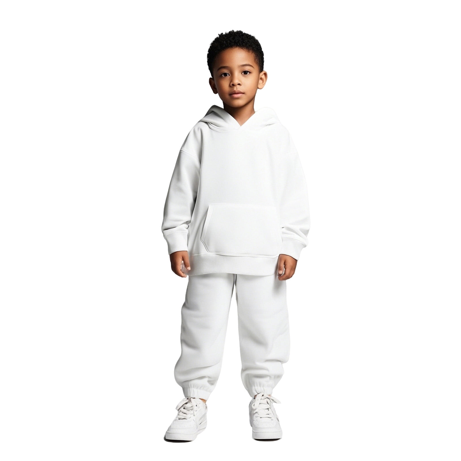Teen Tracksuit Athletic Sweatsuits Sets Piece Long Sleeve White