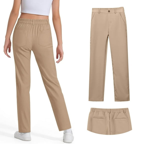 Teen Uniform Pants For Boys Pull On Chino Pants With Pockets Straight Pants Pink Pants For Boys Back To School Outfits For Boys Teen Boys Pants 15-16 Years