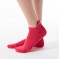 thumbnail image 1 of Teen Unisex Cotton Hosiery Adult Comfortable Novelty Socks Ankle Socks Flip Flops Design Socks Low Cut Ankle Sock RED, 1 of 8
