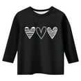 thumbnail image 1 of Teen Valentines Day Boy Shirt Three Quarter Sleeve Graphic Tees Crewneck Casual Pullover Top Girl T-Shirts Size 11-12 Years, 1 of 3