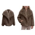 thumbnail image 1 of Teen Winter Coat Girls Coffee Fluffy Coats Jacket Girls Warm Winter Coat Girl Jackets 13-14 Years, 1 of 4