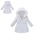 thumbnail image 1 of Teen Winter Coat,Teen Puffer Coat With Mid-length Hoods Long Sleeve Light Winter Coats For Baby Girls Fall Coat For Girls, 1 of 4