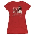 thumbnail image 1 of Teen Wolf Animal Junior Women's T-Shirt Sheer Red, 1 of 2